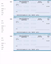 Printed personal checks 3 per page for quickbooks